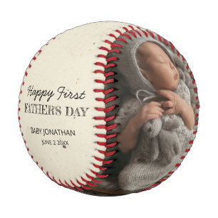 Pelota De Béisbol Feliz Día del Primer Padre Keepsake Collage Béisbo