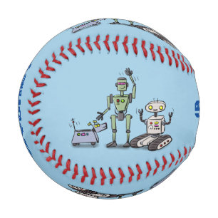 Pelota De Béisbol Feliz personalizado de trío de robots lindos