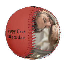 Pelota De Béisbol Feliz primer día del padre nombre personalizado y