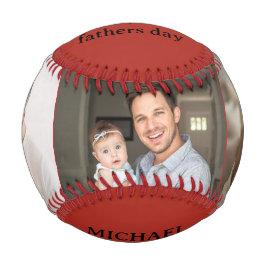 Pelota De Béisbol Feliz primer día del padre nombre personalizado y