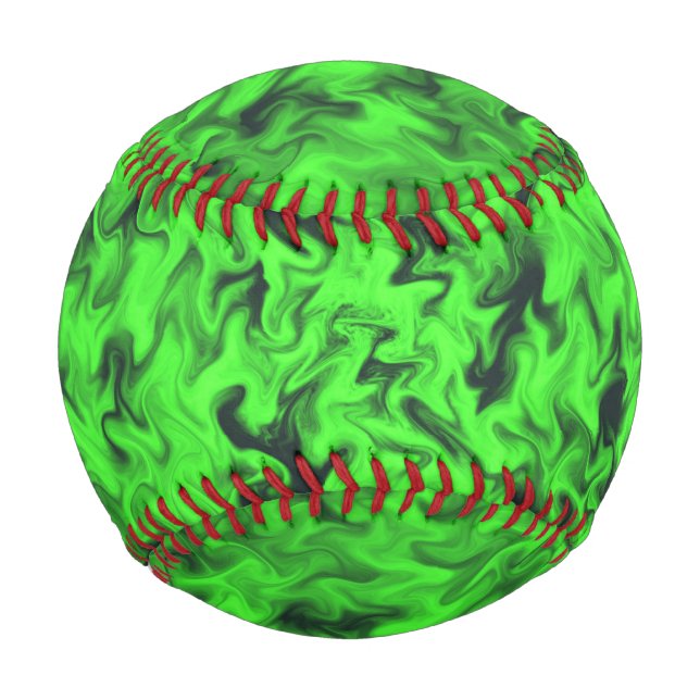 Pelota De Béisbol Fiery Green (Anverso)