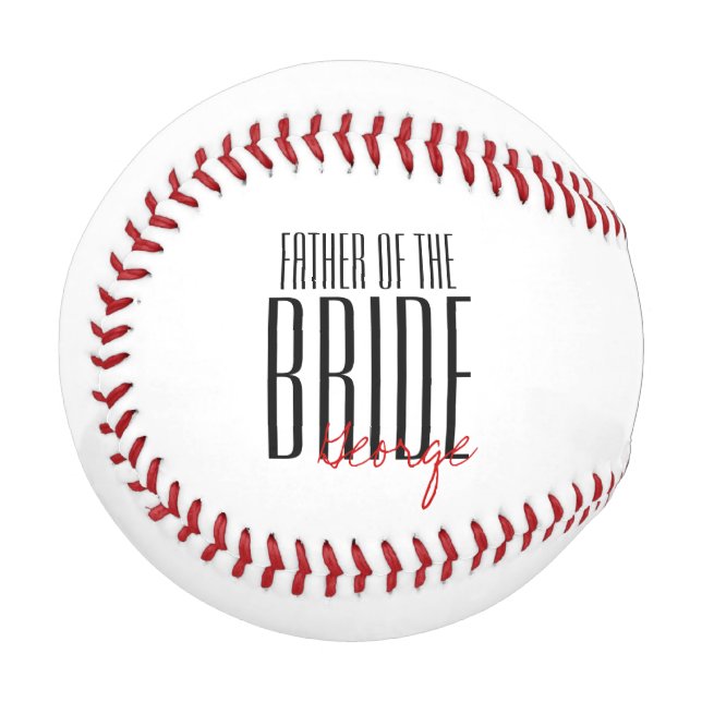 Pelota De Béisbol Fiesta de bodas "Padre de la Novia" (Anverso izquierdo)