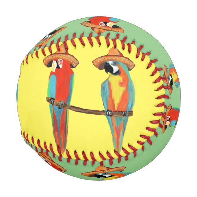PELOTA DE BÉISBOL FIESTA PARROT (Anverso derecho)