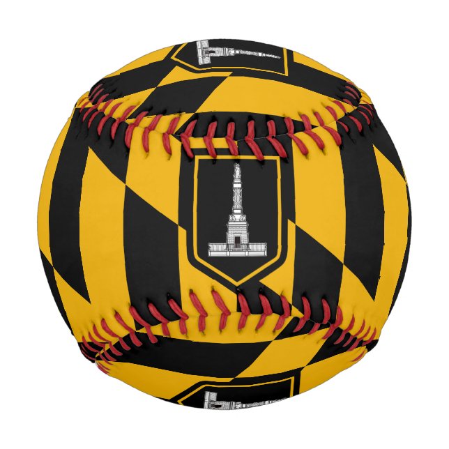 Pelota De Béisbol Flag of Baltimore, Maryland Baseball (Reverso)