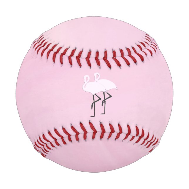 Pelota De Béisbol Flamencos rosados (Reverso)