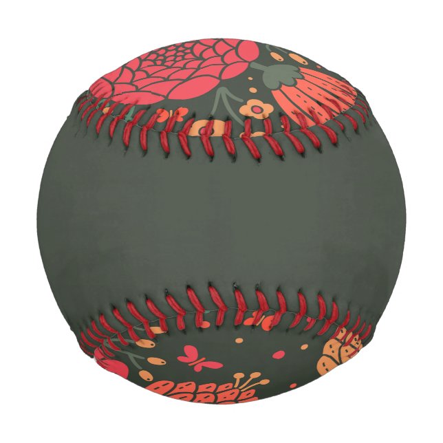 Pelota De Béisbol flor (Reverso)