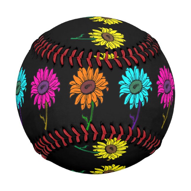 Pelota De Béisbol Flor (Reverso)