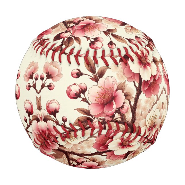 Pelota De Béisbol Flor de Cerezo (Reverso)