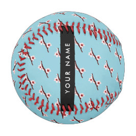 Pelota De Béisbol Flor de cerezo, sakura rosada, tu nombre