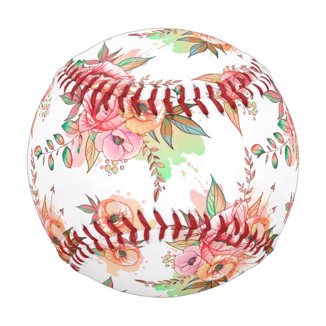 Pelota De Béisbol flor de primavera (Anverso)