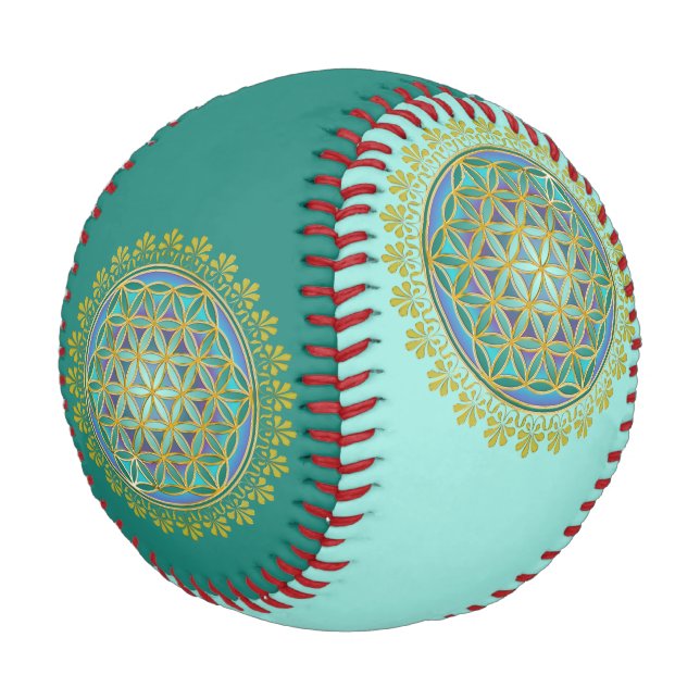 Pelota De Béisbol Flor de vida / Blume des Lebens - Botón V (Angular)