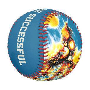 Pelota De Béisbol Flor De Vida - Formas Coloridas 5