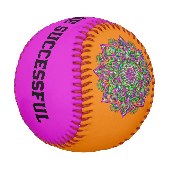 Pelota De Béisbol Flor de vida - Mandala india 1 (Angular)