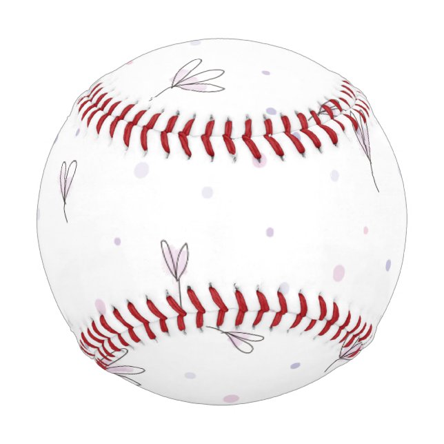 Pelota De Béisbol Flores Lilac (Anverso)