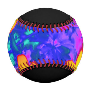 Pelota De Béisbol flores psicodélicas 4