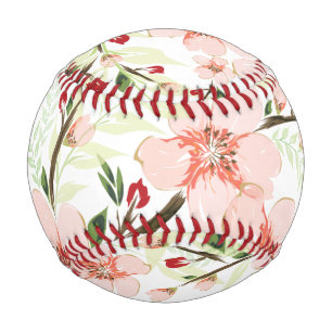 Pelota De Béisbol Flores rosadas