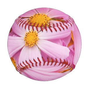 Pelota De Béisbol Flores rosas