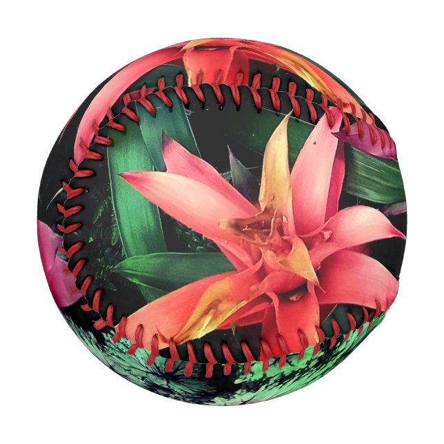 Pelota De Béisbol Flores tropicales (Anverso izquierdo)