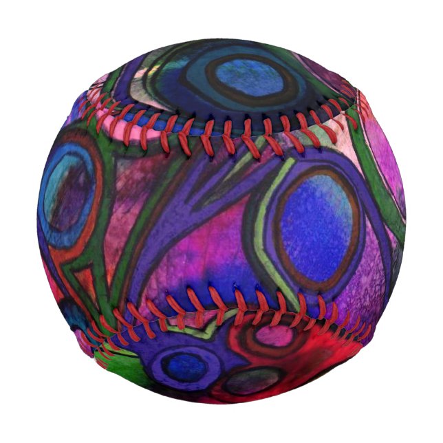 Pelota De Béisbol Flowers (Anverso)