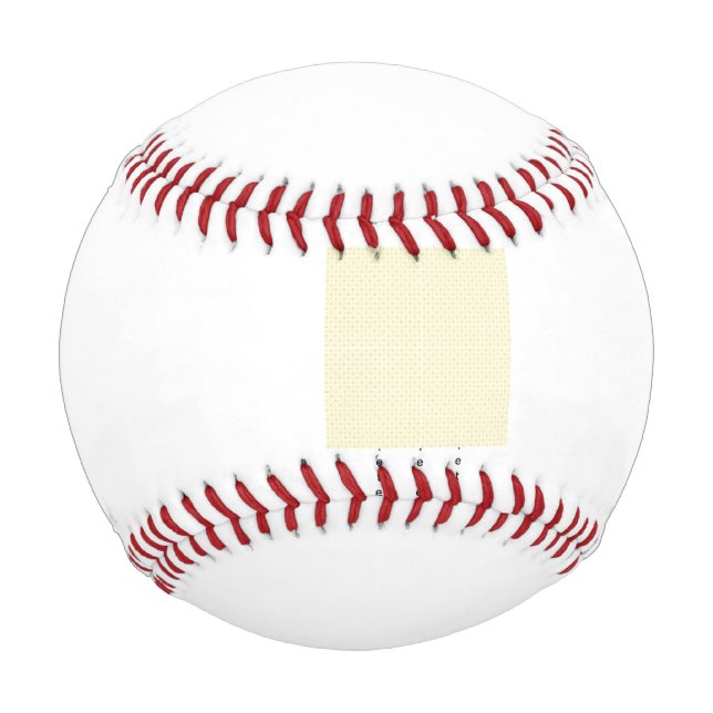 Pelota De Béisbol fondo amarillo y blanco con círculos pequeños (Anverso)
