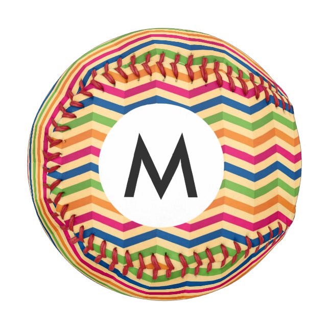 Pelota De Béisbol Fondo con rayas en retro (Anverso izquierdo)