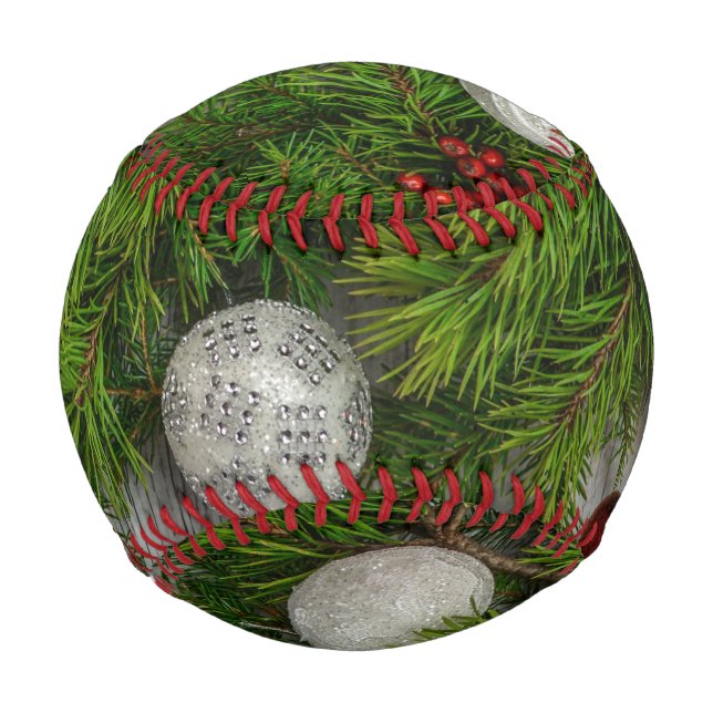 Pelota De Béisbol Fondo de Navidades decorativos (Anverso)