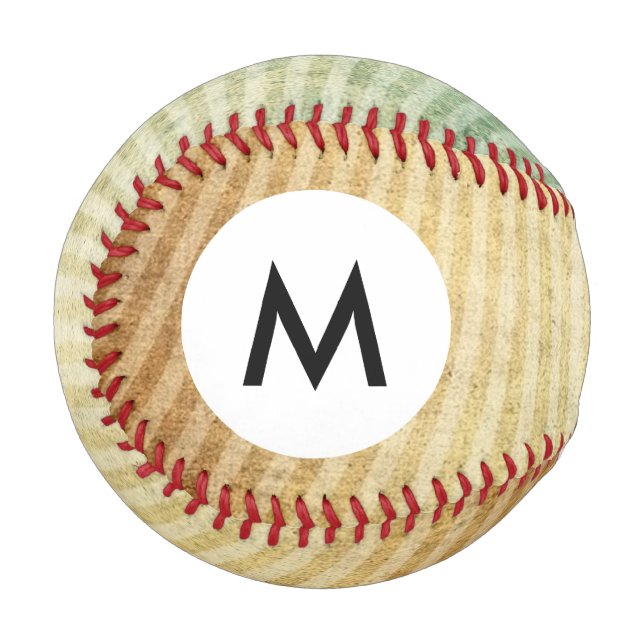 Pelota De Béisbol Fondo de patrón de bandas monográficas (Anverso izquierdo)