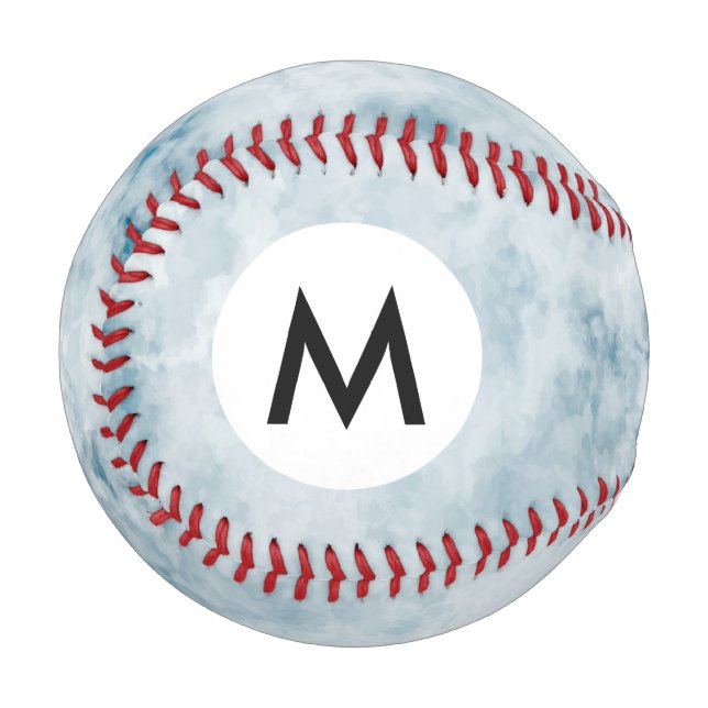 Pelota De Béisbol Fondo de textura azul de mármol (Anverso izquierdo)