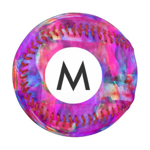 Pelota De Béisbol Fondo de textura rosa, azul, rojo