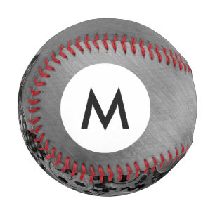 Pelota De Béisbol Fondo Metalizado monograma con daño mecánico