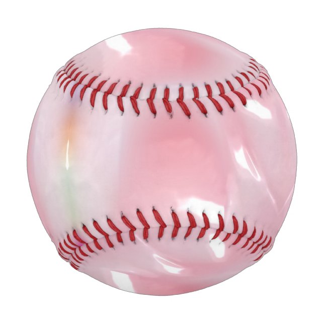 Pelota De Béisbol fondo plástico rosa claro (Anverso)