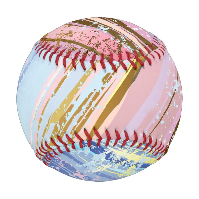 Pelota De Béisbol Fondo rosa texturizado (Anverso)