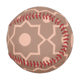 Pelota De Béisbol Forma geométrica moderna Mocha Mousse Dusty Rosa
