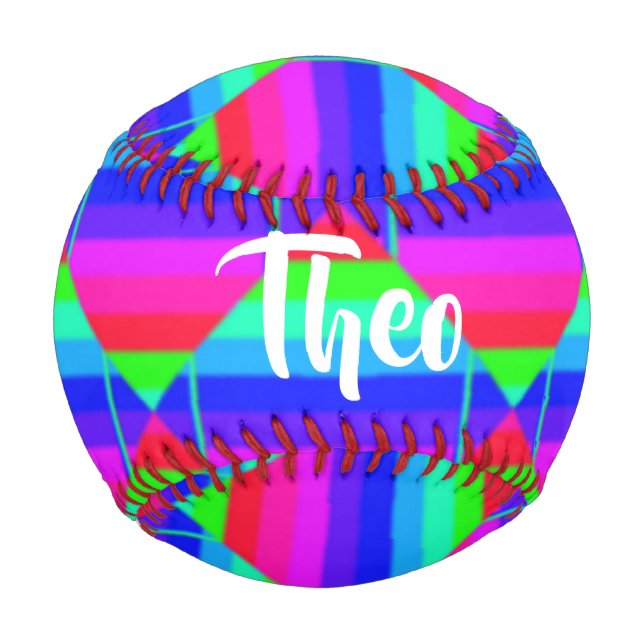 Pelota De Béisbol Formas de arco iris bloqueadas (Anverso)