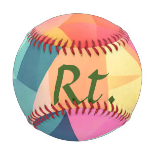 Pelota De Béisbol Formas geométricas abstractas coloridas añaden nom