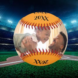 Pelota De Béisbol Foto Amarillo Mejor Papá Personaliza