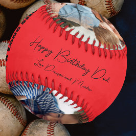 Pelota De Béisbol Foto de cumpleaños Mejor papá del mundo Personaliz