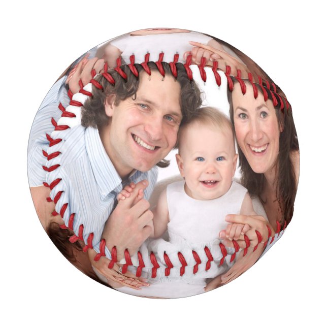 Pelota De Béisbol Foto de la familia del personalizar (Anverso izquierdo)