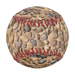 Pelota De Béisbol Foto de las piedras de guijarros naturales