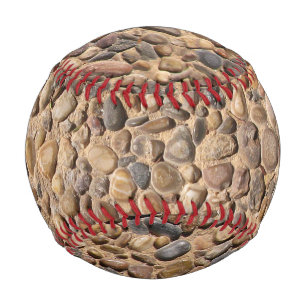 Pelota De Béisbol Foto de las piedras de guijarros naturales