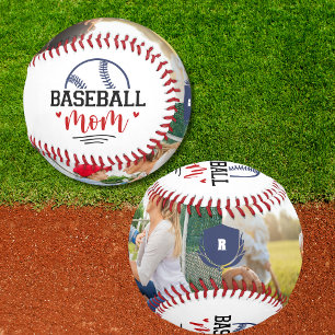 Pelota De Béisbol Foto Monograma Regalo de madre de béisbol