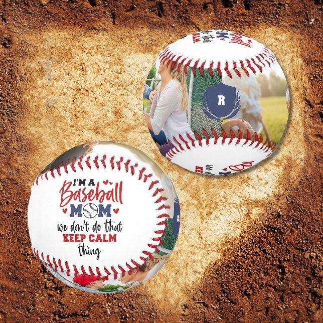 Pelota De Béisbol Foto Monograma Regalo de madre de béisbol (Subido por el creador)