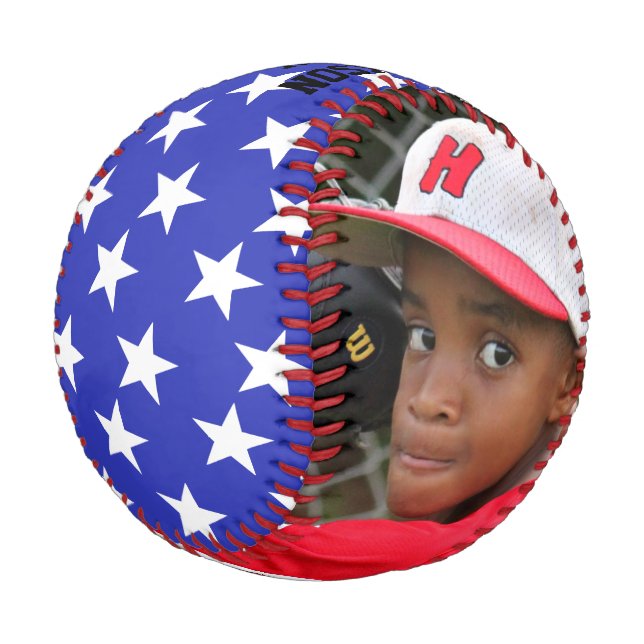 Pelota De Béisbol Foto personal Béisbol con nombre y año (Angular)