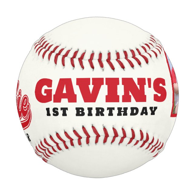 Pelota De Béisbol Foto Personalizada De Rookie Of The Year (Anverso)