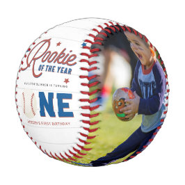 Pelota De Béisbol Foto personalizada de Rookie of the Year