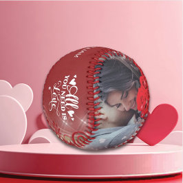 Pelota De Béisbol Foto personalizada del Día de San Valentín