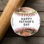 Pelota De Béisbol Foto personalizada del Día del Padre<br><div class="desc">Celebra a un padre de fans del béisbol el Día del Padre con este béisbol personalizado. Añade dos fotos, personaliza la expresión "Te amo" o "Te amamos", ya sea que se llame "Papá", "Papi", "Papá", etc., y la expresión "Feliz Día del Padre". También puedes agregar nombres y el año en...</div>