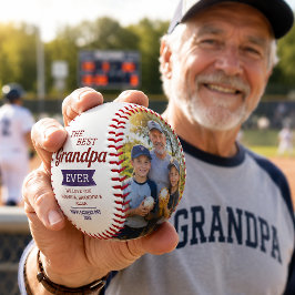 Pelota De Béisbol Foto personalizada del Día del Padre: Mejor Abuelo