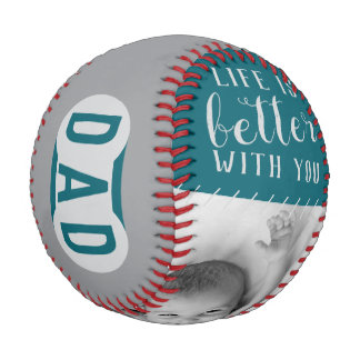 Pelota De Béisbol Foto personalizado #1 Béisbol de papá