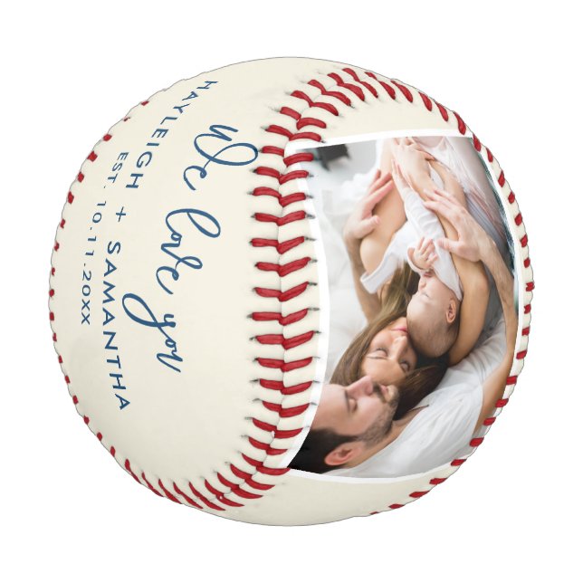 Pelota De Béisbol Foto personalizado Keepsake de papá moderno (Angular)